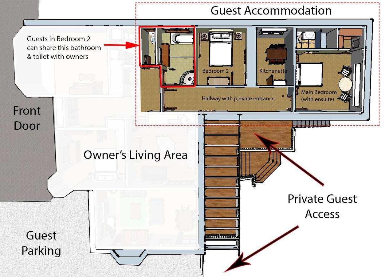Sunny Mornington 2 Bedroom Guest Suite Dunedin Luaran gambar